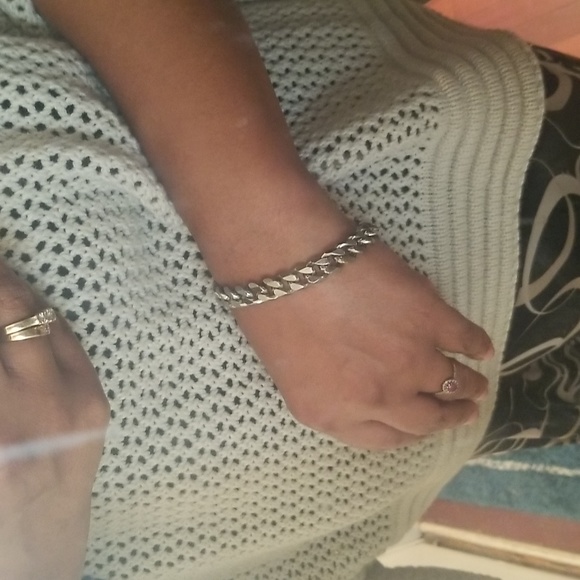 Mens Stainless Steel Cuban Link Bracelet 8mm X 8.5" Excellent Condition - Picture 7 of 9